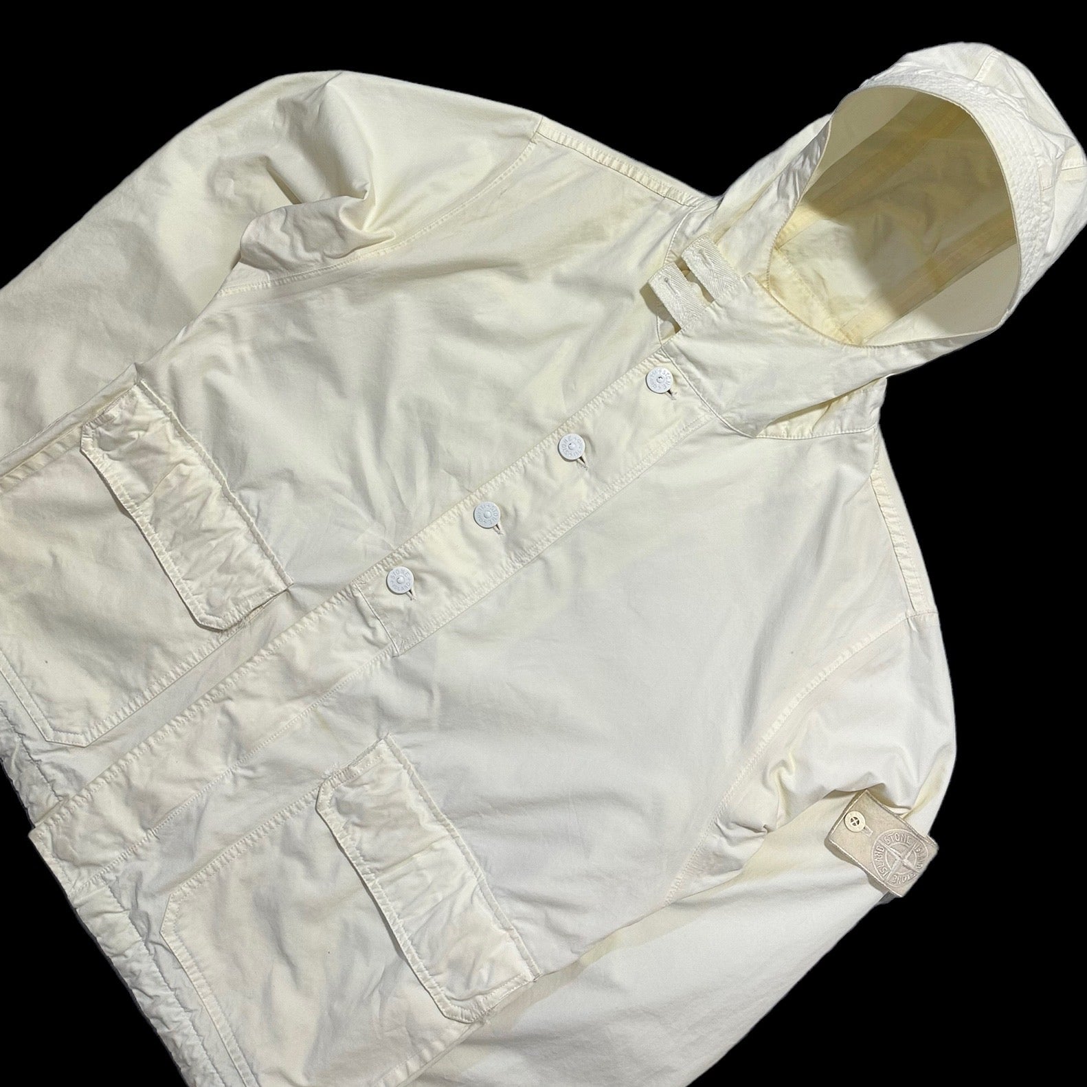 Stone Island Ghost Ventile White Zip Up Jacket
