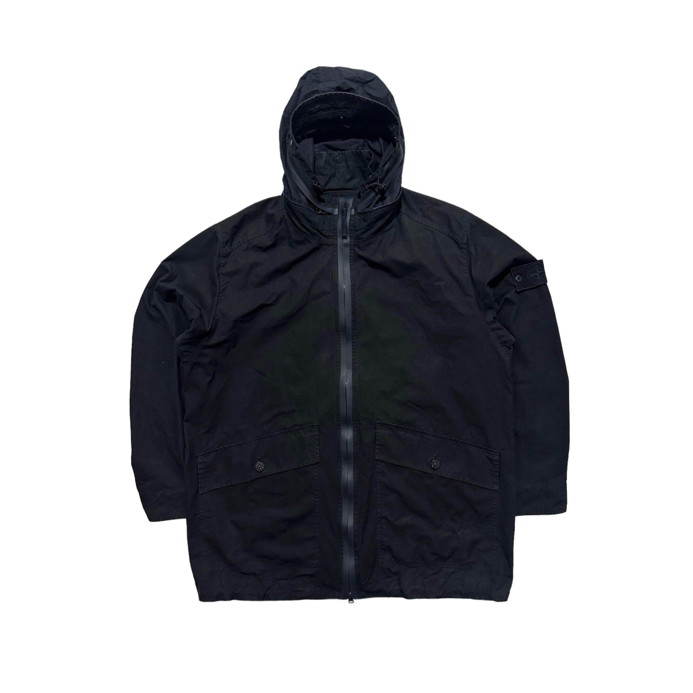 Stone Island Weatherproof Cotton Ghost Piece Parka Jacket with Packable Hood