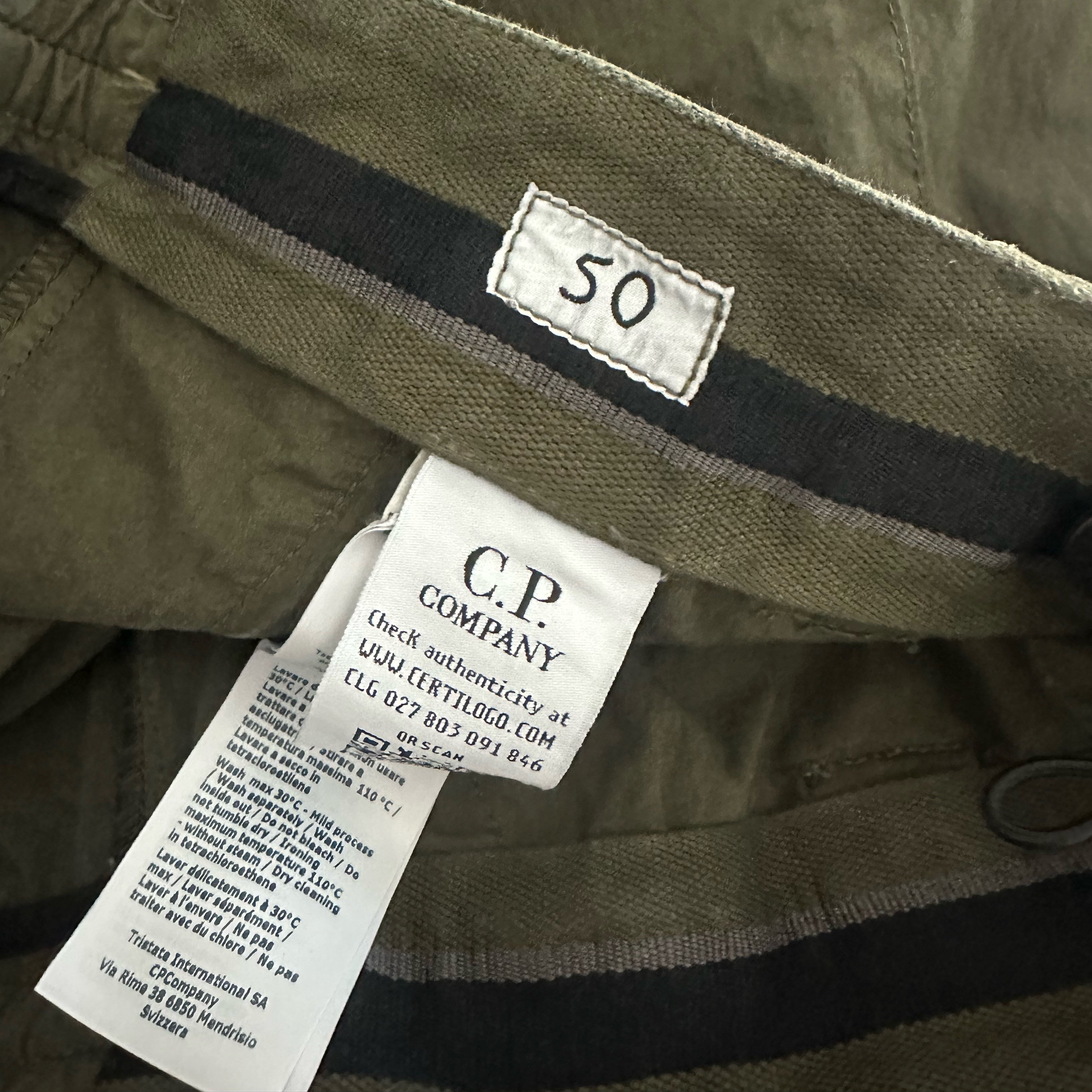 CP Company Baggy Cargo Trousers with Embroidered Logo