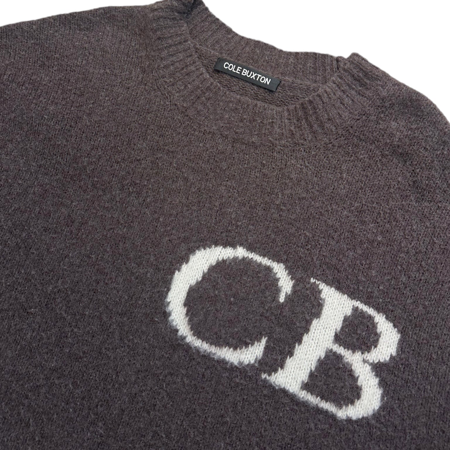 Cole Buxton Mohair Knit Pullover Logo Jumper