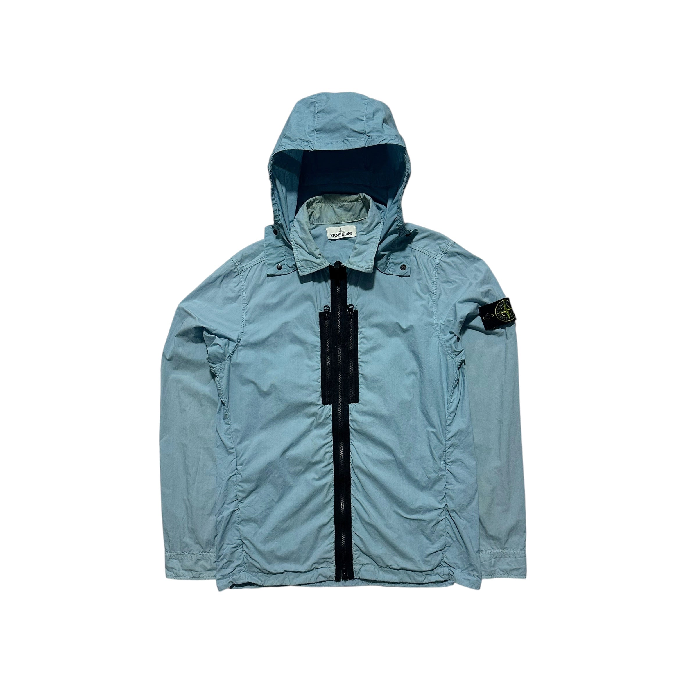 Stone island canvas hooded overshirt sale