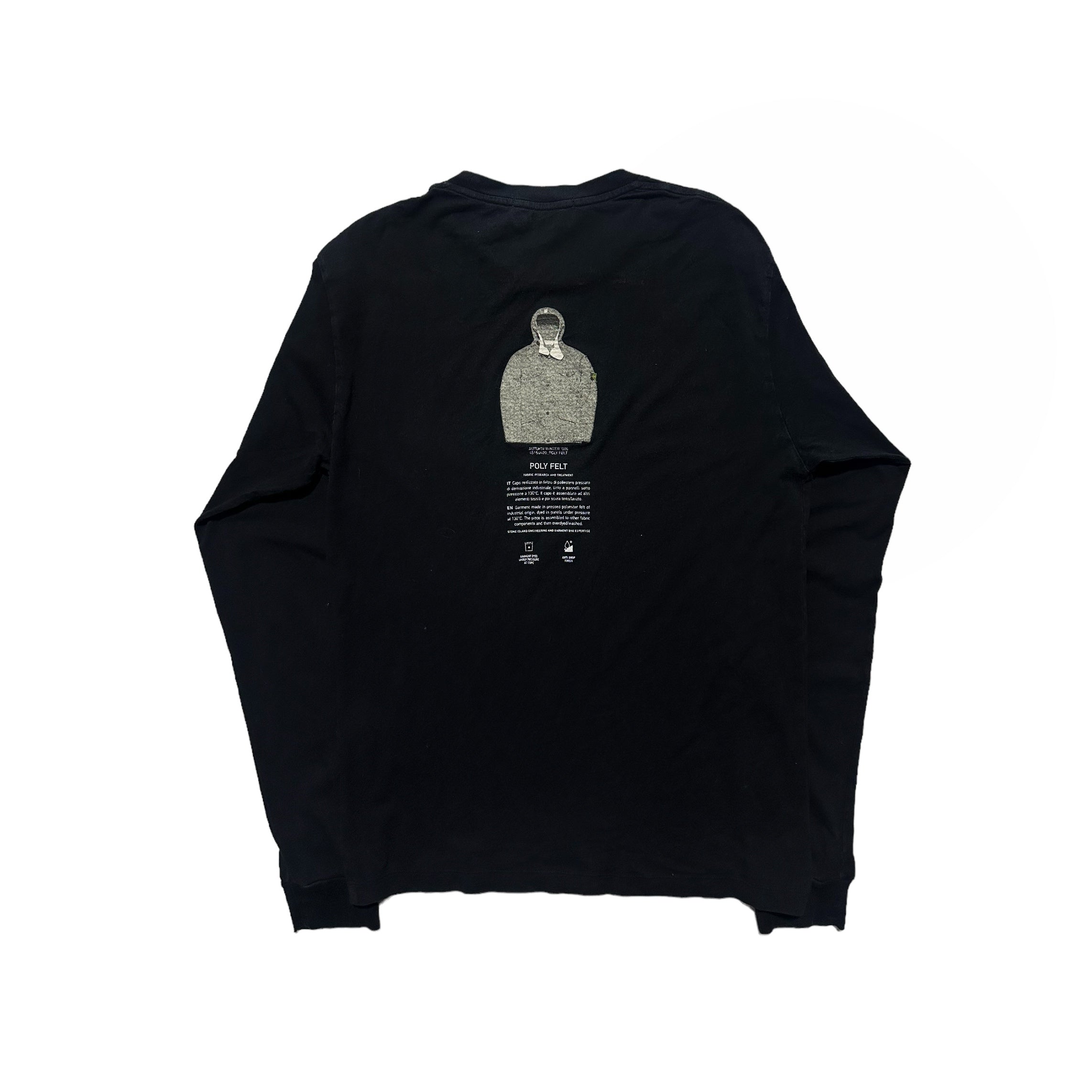 Stone Island Archivio Long Sleeved Poly Felt Long Sleeved T Shirt