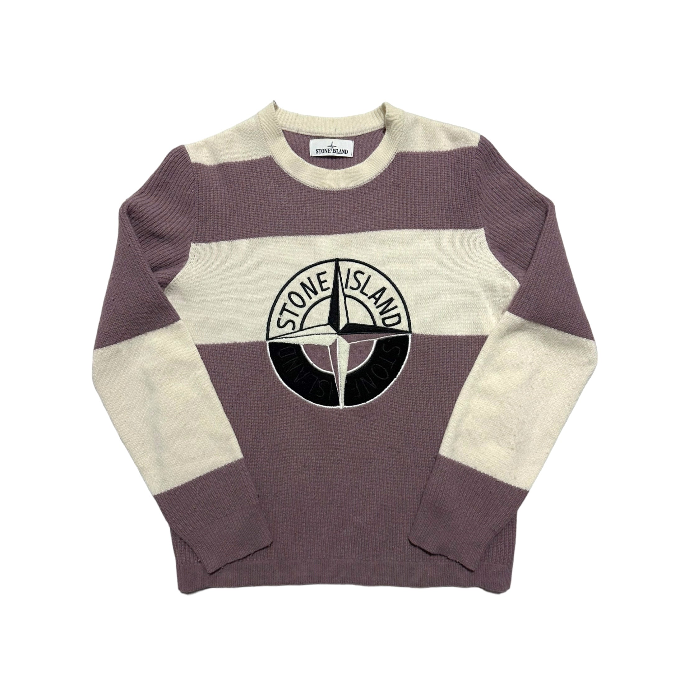 Stone Island Compass Logo Knit Pullover Jumper