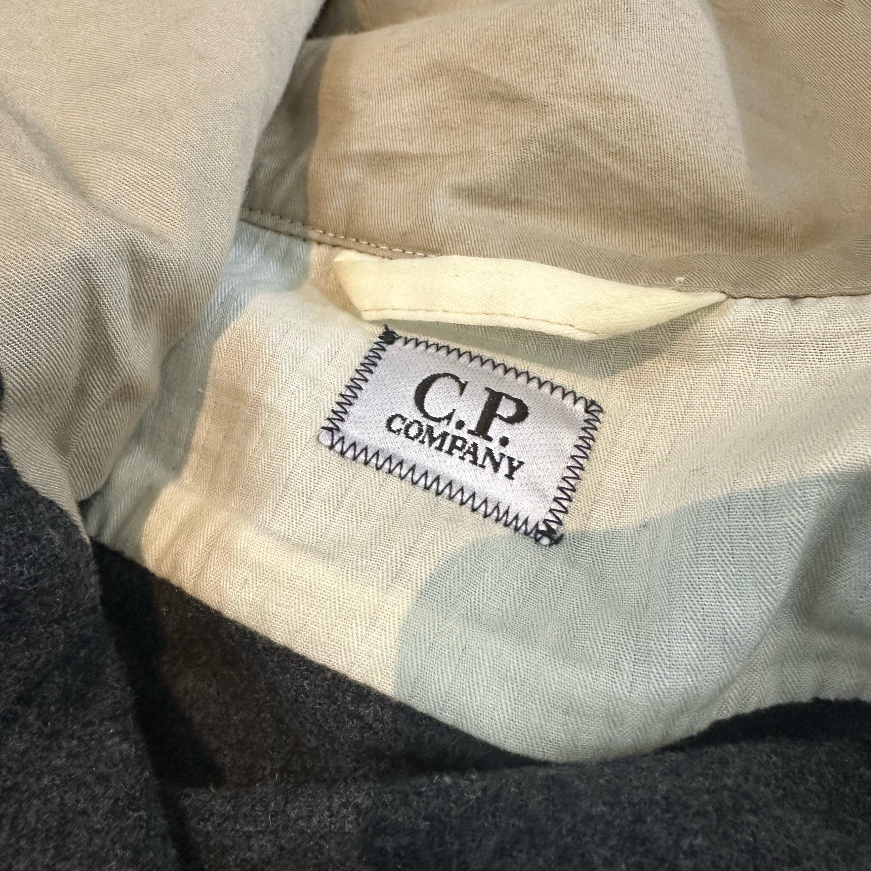 CP Company Wool Double Pocket Zip Up Jacket with Micro Lens