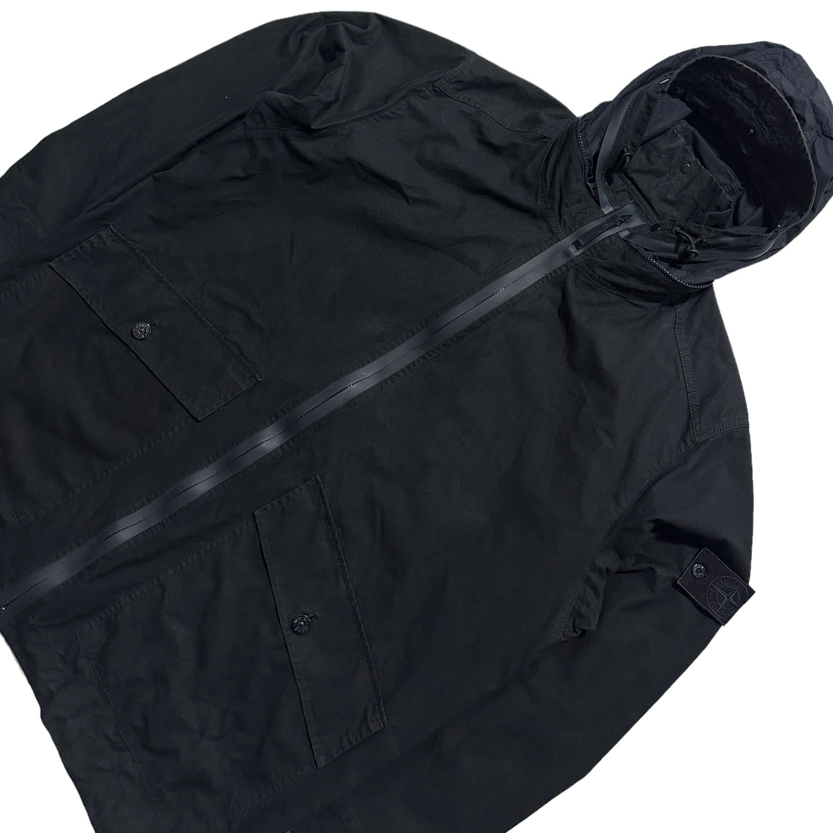 Stone Island Weatherproof Cotton Ghost Piece Parka Jacket with Packable Hood