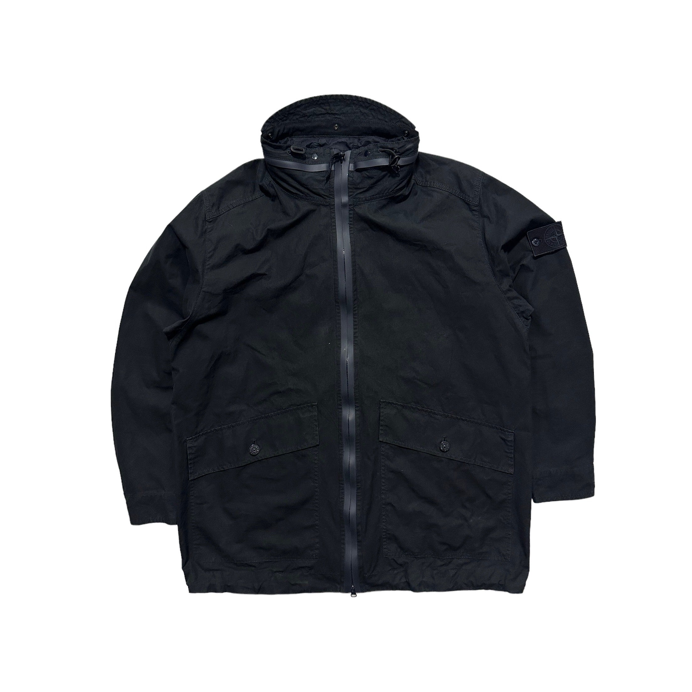 Stone Island Weatherproof Cotton Ghost Piece Parka Jacket with Packable Hood