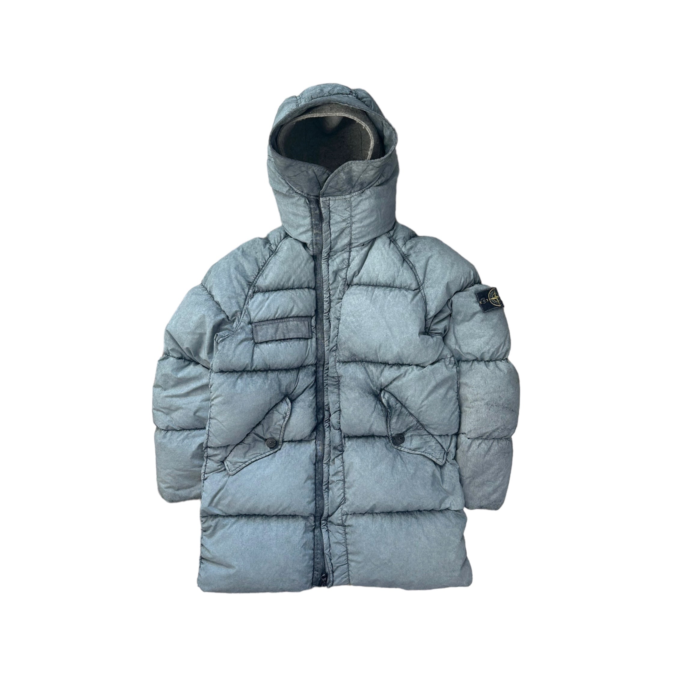 Stone Island Frost Tela Down Nylon Long Puffer Jacket