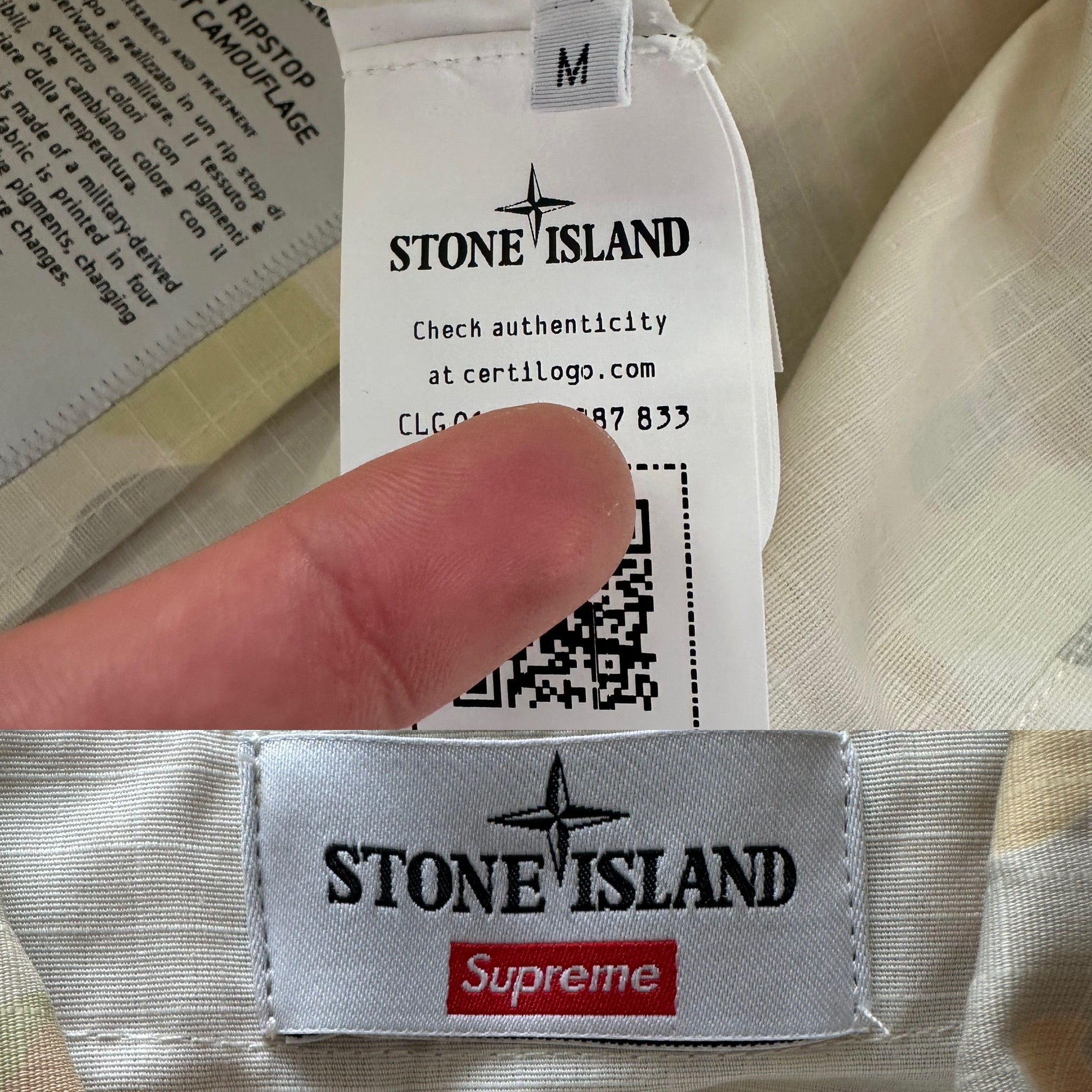 Stone Island x Supreme Heat Reactive Ice Camo Ripstop Jacket