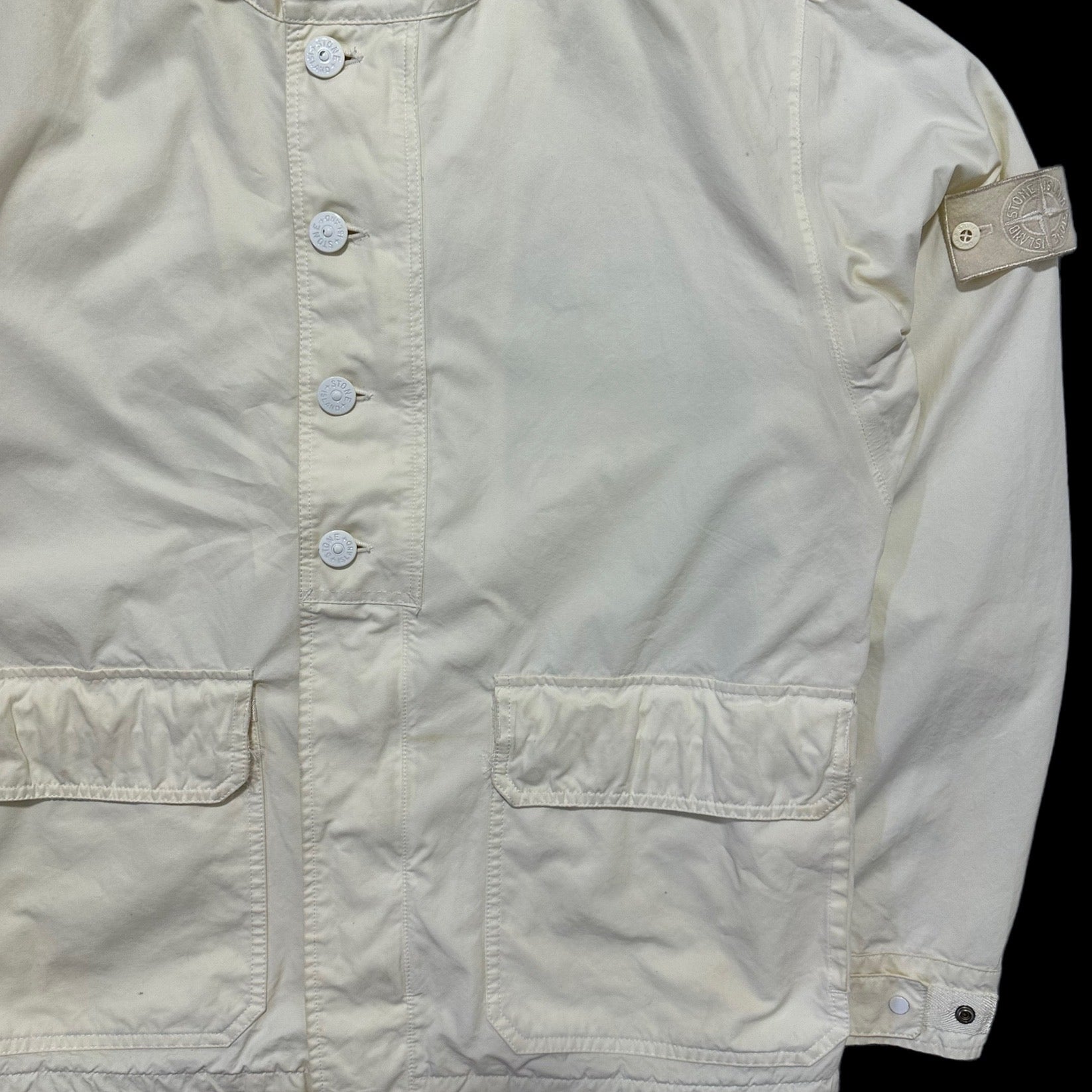 Stone Island Ghost Ventile White Zip Up Jacket