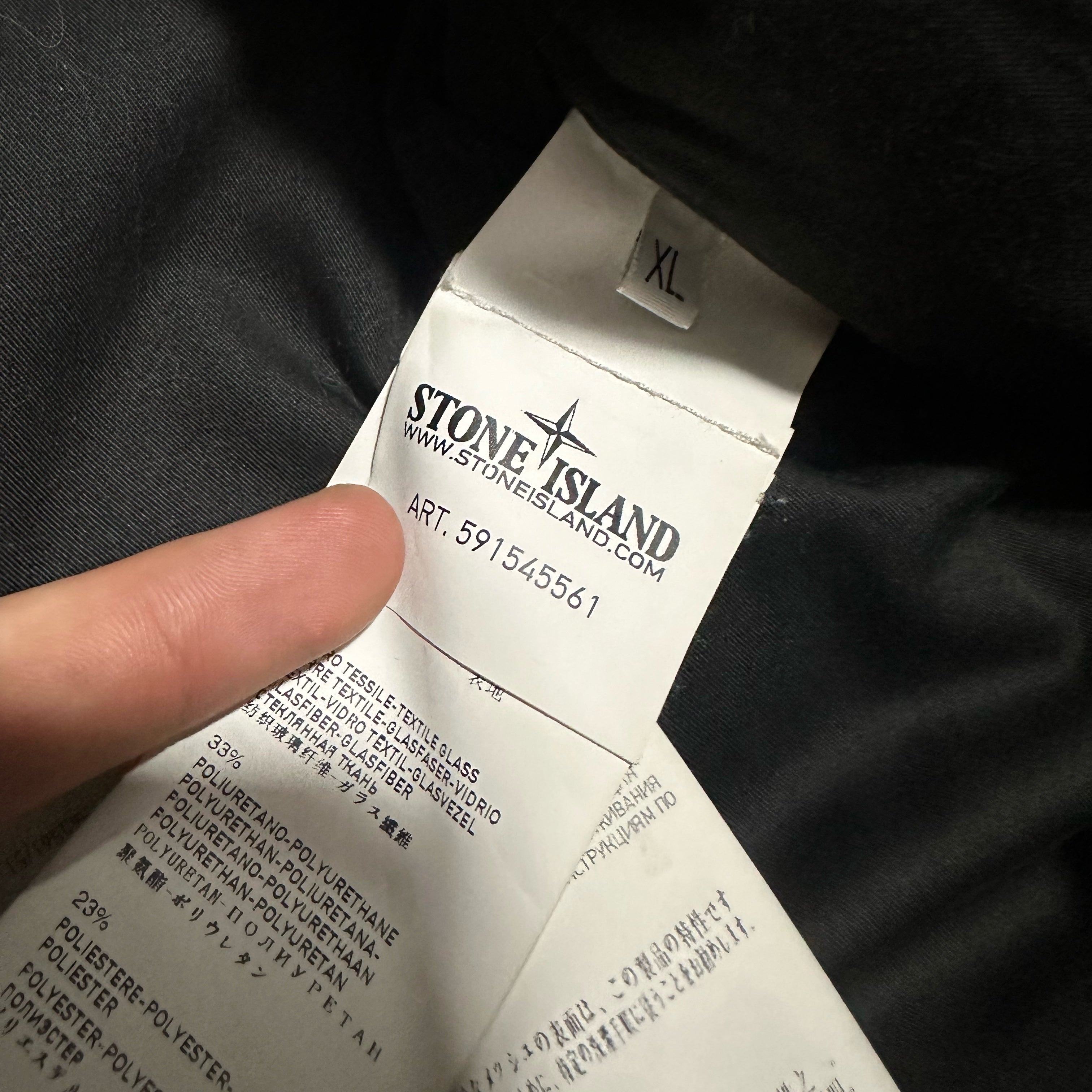 Stone Island Mesh Reflective Zip Up Puffer Jacket with Special Process Badge