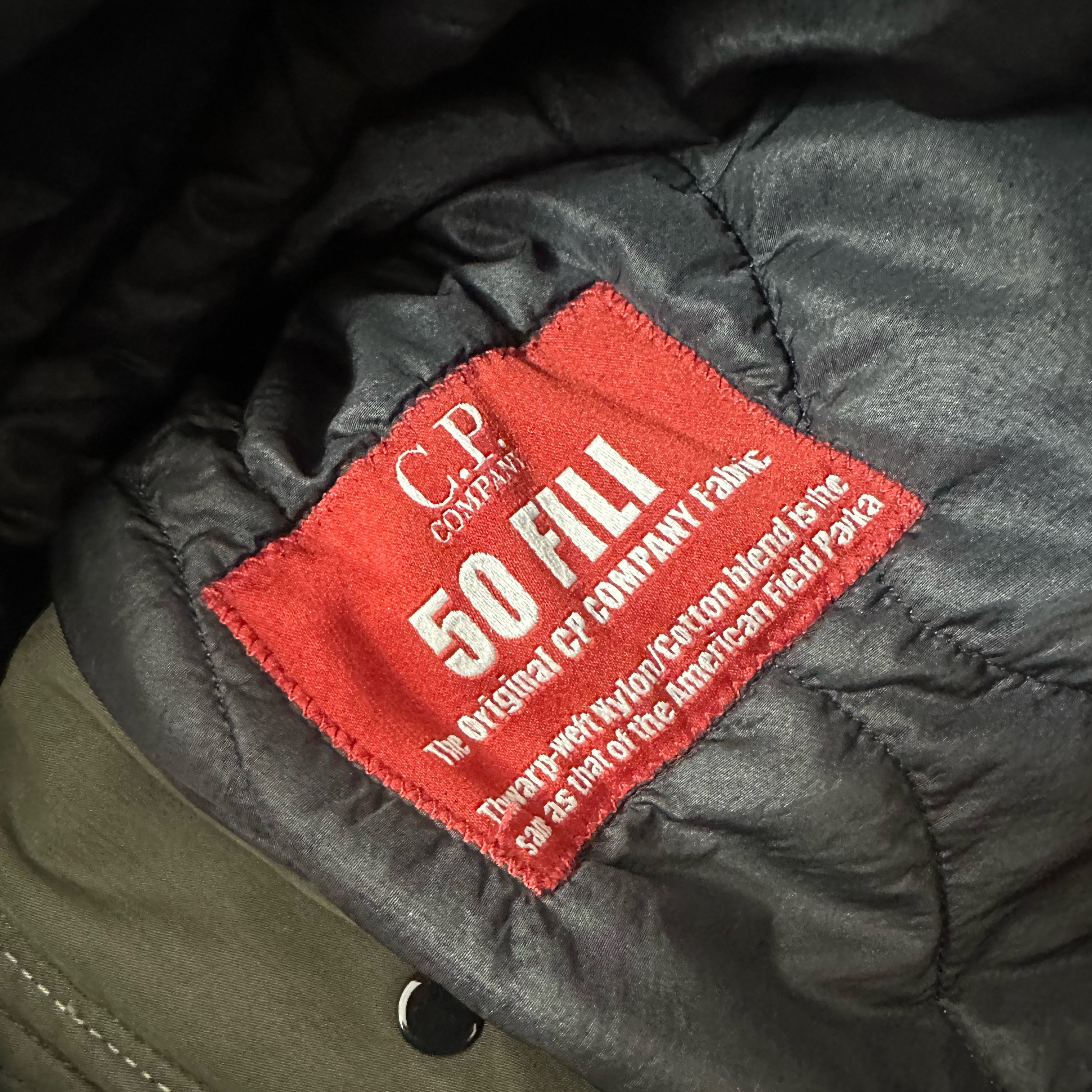 CP Company 50 Fili Insulated Parka Jacket with Fur Hood