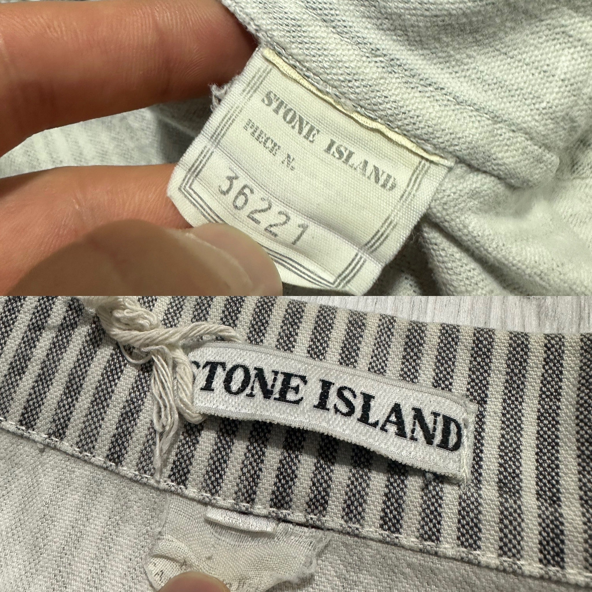 Stone Island 1986 Pigment Striped Chore Jacket with Green Edge Badge