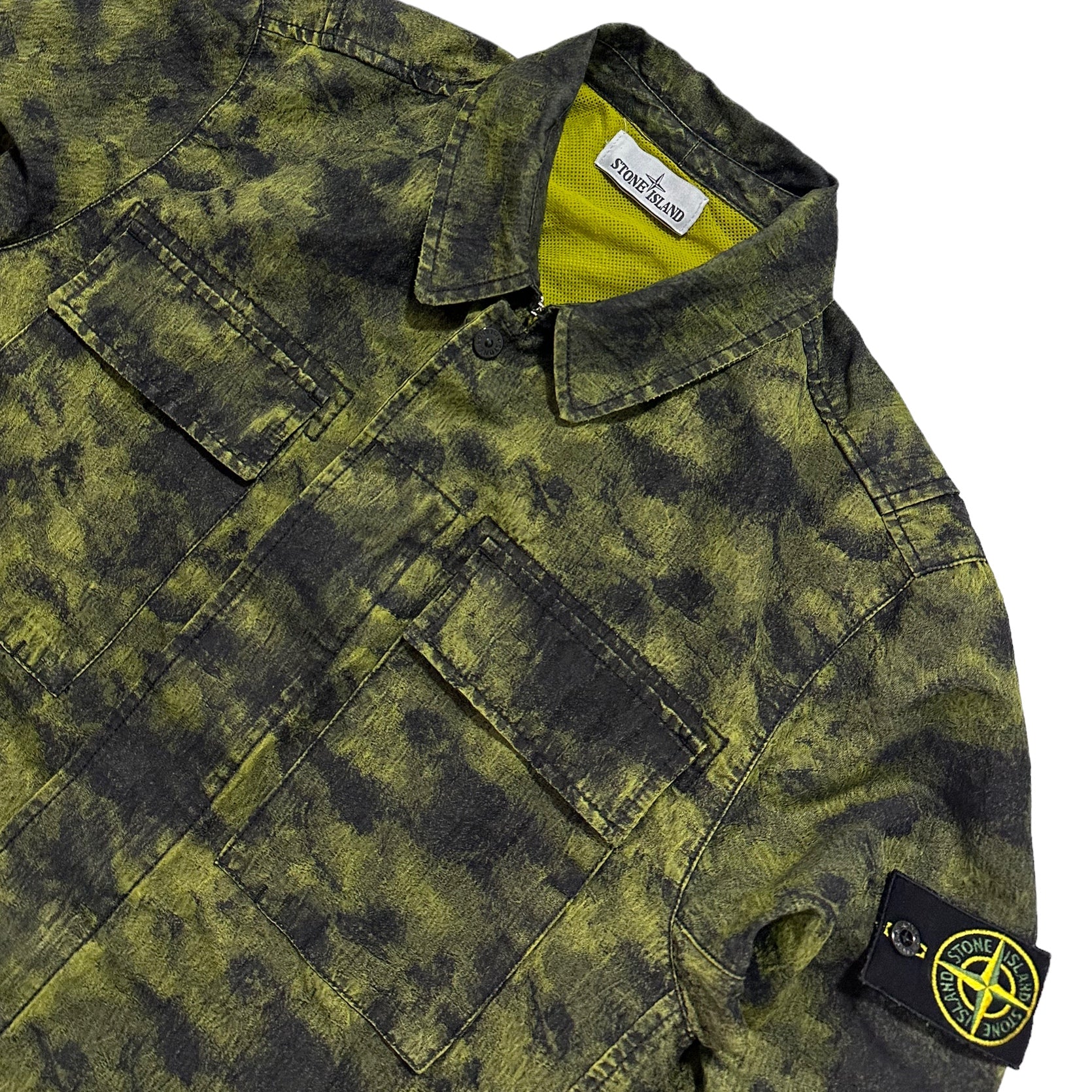 Stone Island DPM Jacquard Plated Plated Button Up Jacket