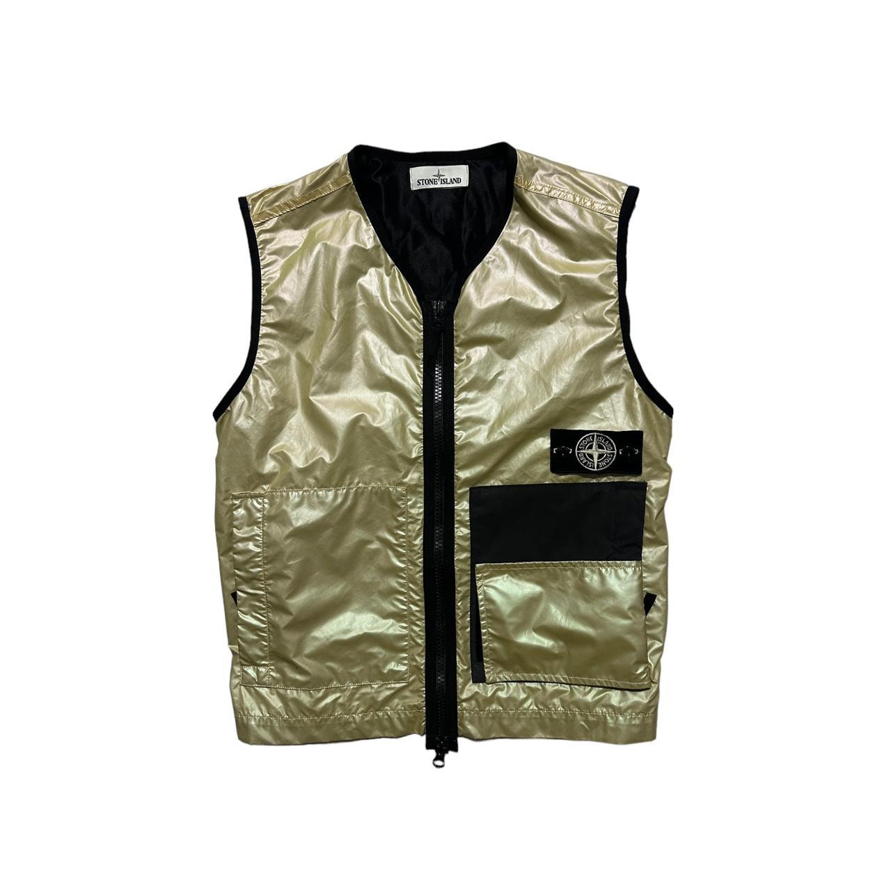 Stone Island Iridescent Coating Reflex Mat Utility Vest with Special Process Badge