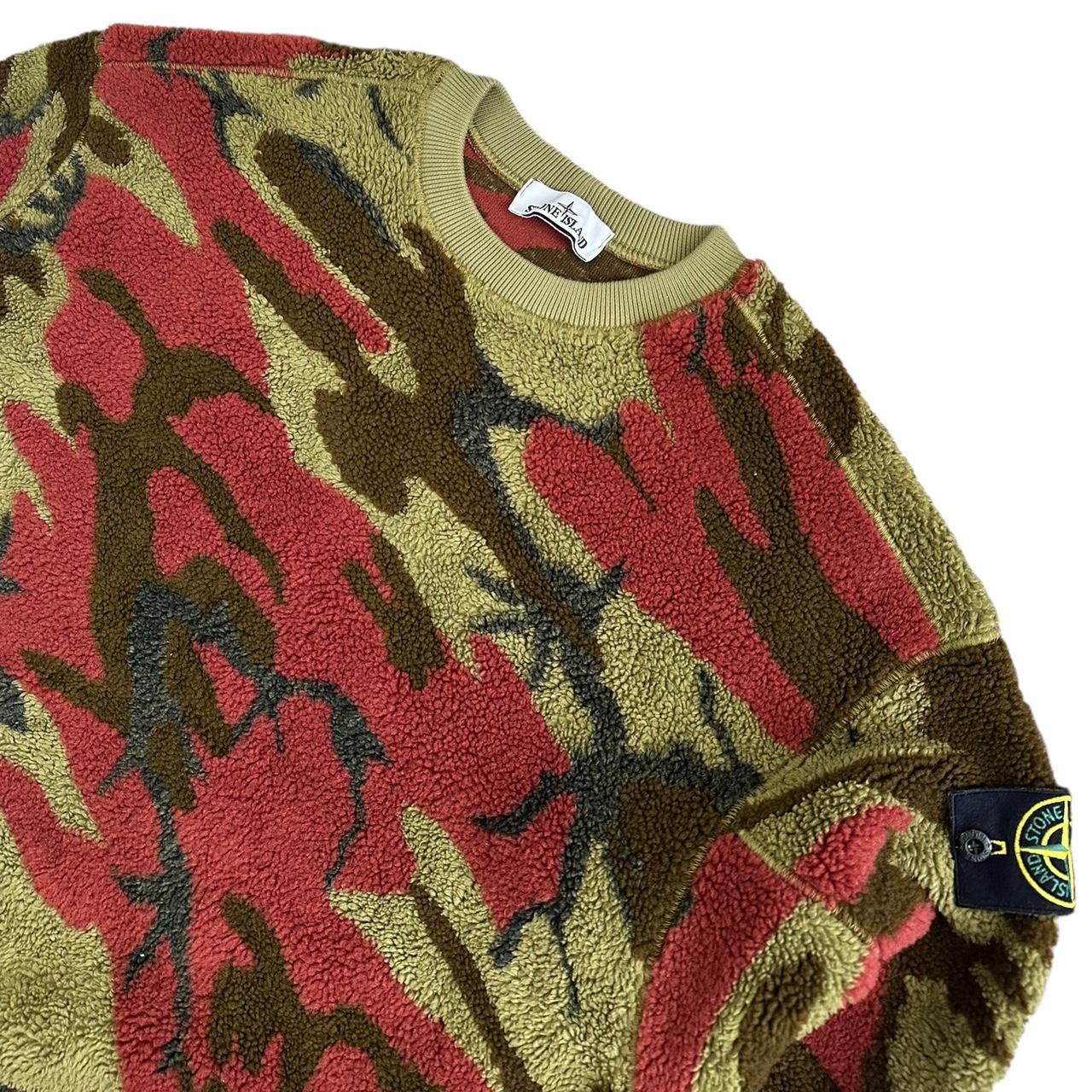 Stone Island Heritage Camo Sherpa Fleece Pullover Jumper