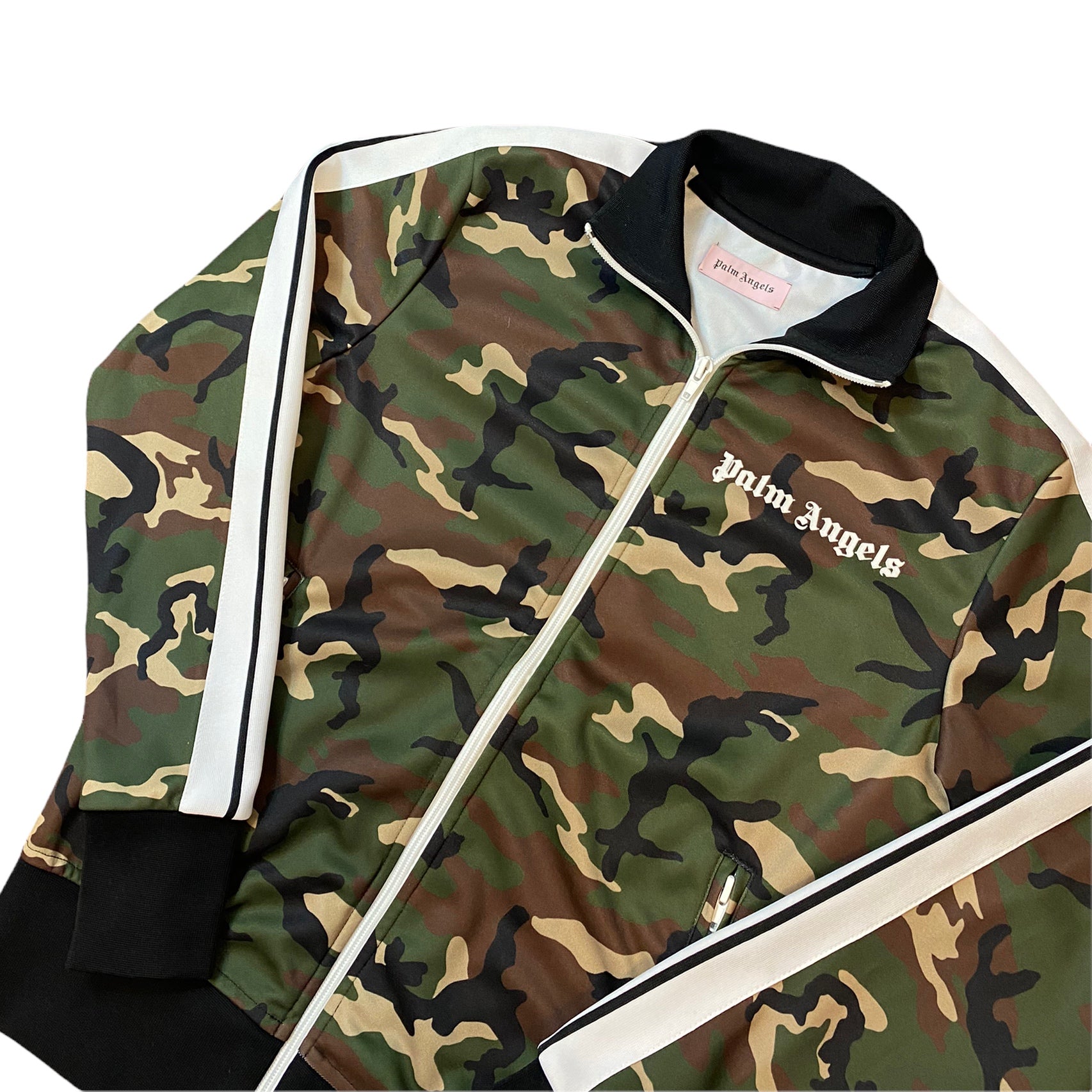 Palm Angels Zip Up Track Jacket in Camo