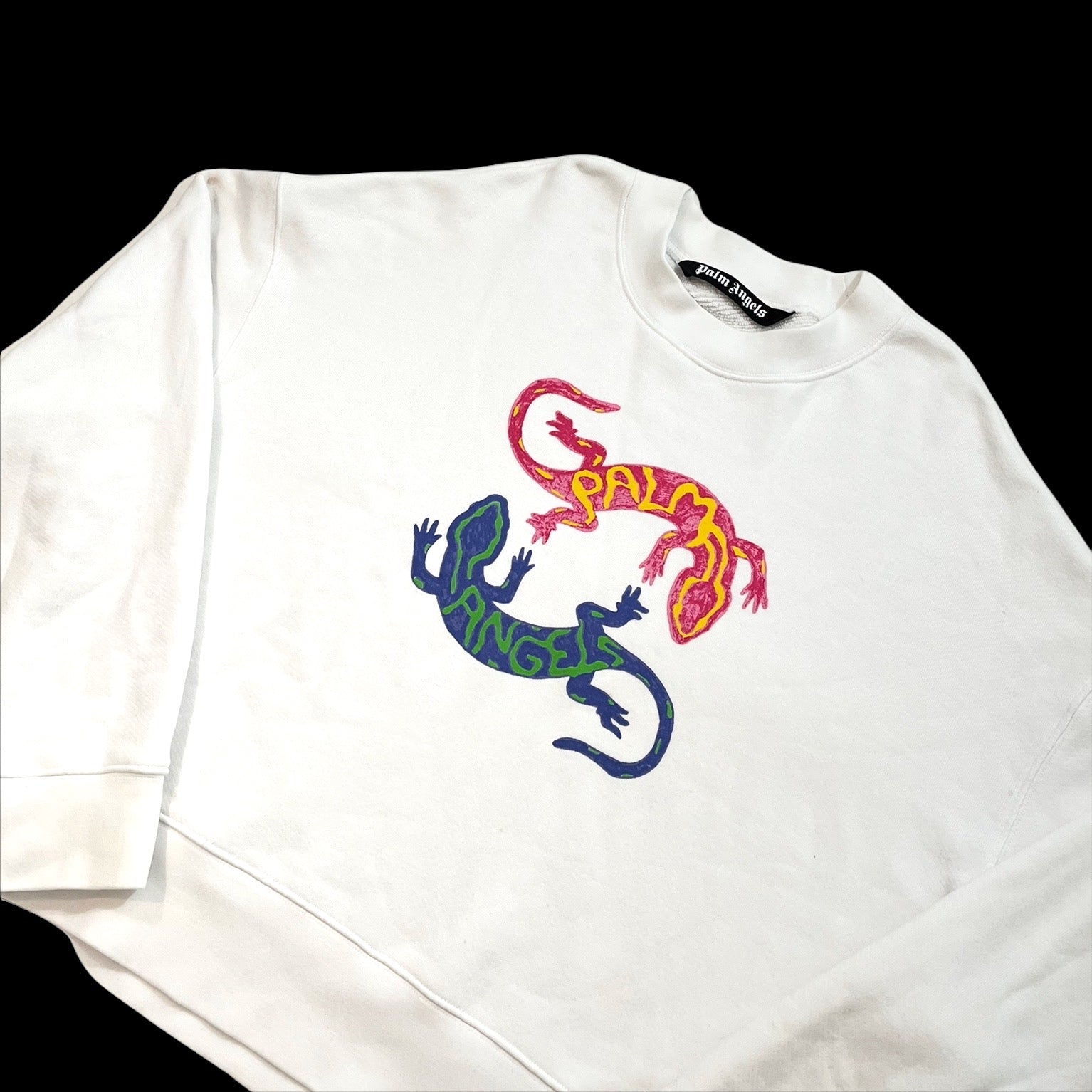 Palm Angels Oversized Pullover Lizard Jumper Sweatshirt