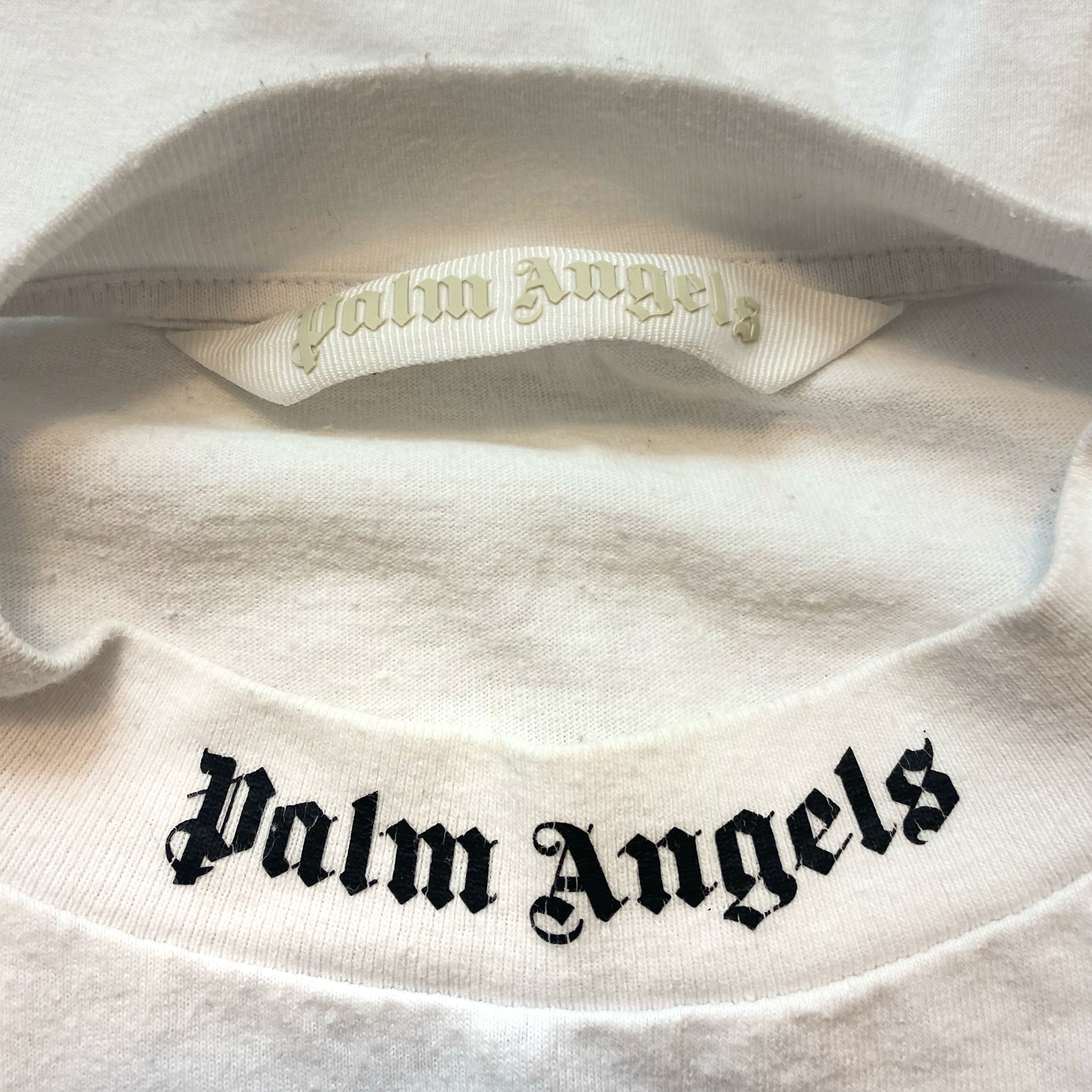 Palm Angels Oversized Short Sleeved T Shirt with Spell Out Arc Logo